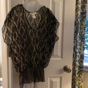 Black and Green Blouse